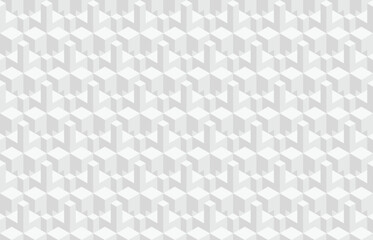 Wall Mural - abstract black and white 3d geometric seamless pattern. isometric hexagonal cubes optical illusion m