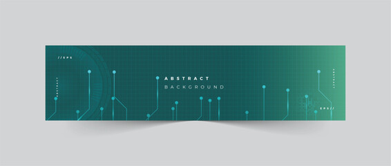 Wall Mural - Abstract background technology linkedin cover