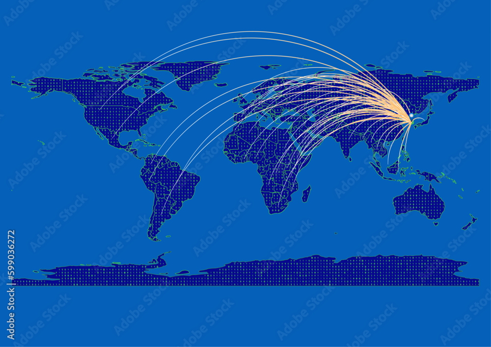 Vector South Korea map, map of South Korea for emphasizing export ...
