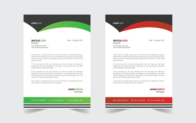 The Best Corporate Letterhead Template Design. Abstract vector layout background set. Flyer Layout with Geometric, poster flyer pamphlet brochure cover design layout space for photo background.