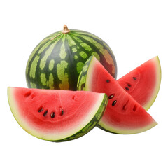 Poster - Juicy watermelon on a transparent background. cut out png