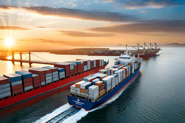 container cargo freight ship