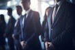 © Elie - group of business people standing in the office create with ia
