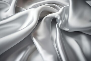 a close up of a white satin fabric, generative AI