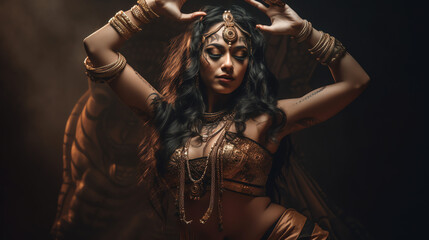 Ancient Indian goddess dancing