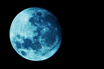 Wall Mural - the moon is in space, on a dark background. elements of this image furnished nasa.