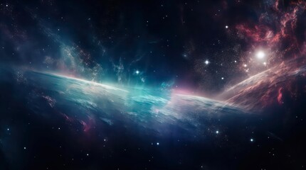Wall Mural - abstract space background. galaxies, nebula and stars in space. generative ai.