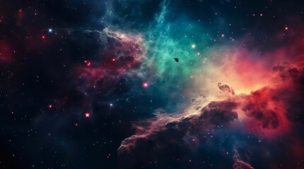 Wall Mural - abstract space background. galaxies, nebula and stars in space. generative ai.
