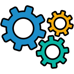 Gear Icon. Cog Search Symbol. Line Filled Icon Vector Stock