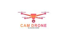 Drone Logo Template Illustration Vector