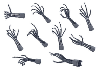 Wall Mural - robot hands or arms. future artificial technology, cyborg mechanical hand with metallic fingers grip