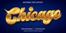  Chicago 3D Text Effect The Golden Luxury