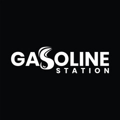 gasoline station logo design free vector stock template gasoline wordmark, gasoline typography