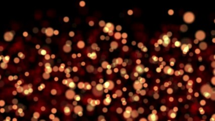 Sticker - Bokeh golden particles. 4k and hd animation with abstract sparkles. Motion background.