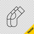 © Kostiantyn - Black line Socks icon isolated on transparent background. Vector