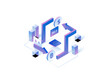 © Illustraly - Isometric Crypto Currency Cryptocurrency Illustration Blockchain trading investment conversion security NFT Wallet Game Music Movie Product Digital Mining Technology IOT IT