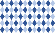 Seamless Geometric Pattern With Triangles, Blue Diamond Checkerboard Repeat Pattern, Replete Image, Design For Fabric Printing
