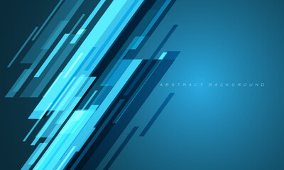 Wall Mural - Abstract blue line geometric dynamic luxury design modern futuristic background vector