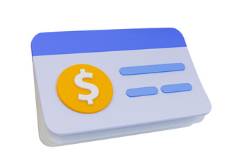 3d minimal deposit record book. money-saving concept. bank deposit book. passbook. 3d illustration.