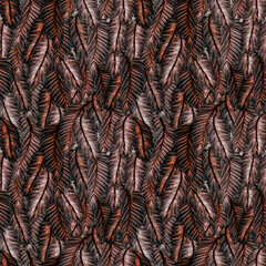 Abstract seamless feather pattern, texture skin design