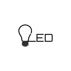 Wall Mural - LED light bulb icon isolated on transparent background