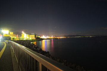 別大国道から見る別府市夜景