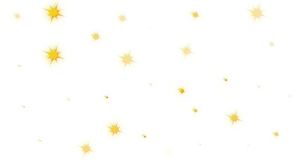 Wall Mural - Shining stars on a white background. Magic animation.