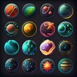 moon planet space galaxy ai generated