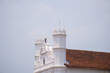 Catholic Church of St. Francis of Assisi during sunny day at Goa in India. Church built by the Portuguese at Goa. Old and famous church of Goa. Cross on top of the catholic church. 