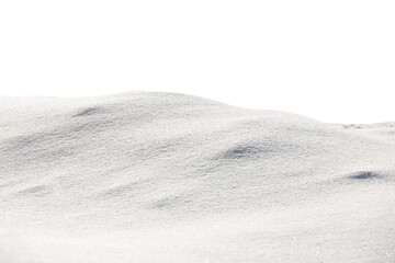 Wall Mural - white snow in daylight, background, isolate on black background