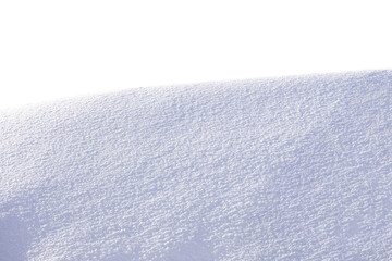 Wall Mural - white snow in daylight, background, isolate on black background