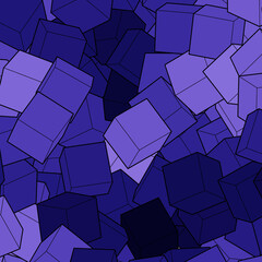 Abstract vector background. Sample. Blue cubes. eps 10