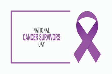 Wall Mural - National Cancer Survivors Day background.