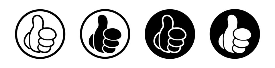 Poster - thumb up collection. like vector icon. vector illustration