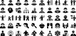 © Arju - Worker Icon Set Isolated Silhouette Solid Icons With Business, Icon, Symbol, Person, Worker, Line, Man Infographic Simple Vector Illustration