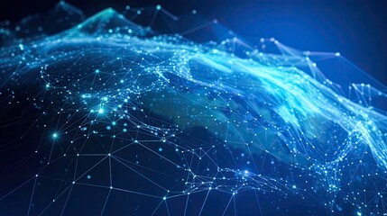 Abstract Technology Background with Global Network, Digital Technology and Telecommunication Concept