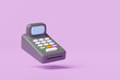 © sirawut - 3d payment machine or pos terminal float icon isolated on pink background. 3d render illustration, clipping path