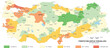 © Ali - Turkey Population density of provinces map