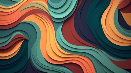 Wall Mural - colorful paper cutout. paper cut banner concept. paper carve gradient. ai generated.