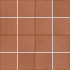 Terracotta tiles seamless pattern background, brick red color