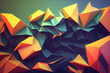 Abstract background of chaotic low poly shape. Futuristic background design. AI Generative