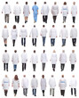 © ASDF - group of doctors in motion isolated on white