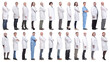 © ASDF - group of doctors in profile isolated on white