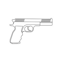 Wall Mural - Gun vector icon