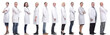 © ASDF - group of doctors in profile isolated on white