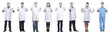 © ASDF - group of doctors in mask isolated on white