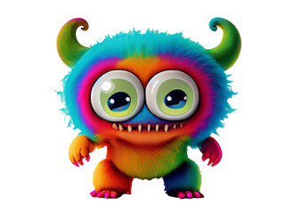 Wall Mural - Colorful Baby Monsters Sublimation clipart png  ai generative