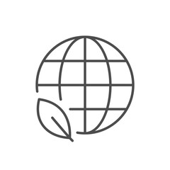 Eco planet line outline icon