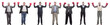 © ASDF - collage of businessmen in boxing gloves isolated