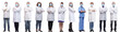 © ASDF - group of doctors in mask isolated on white